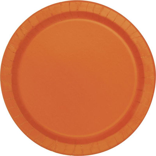 Pumpkin Orange Paper Plates 9" | 50ct