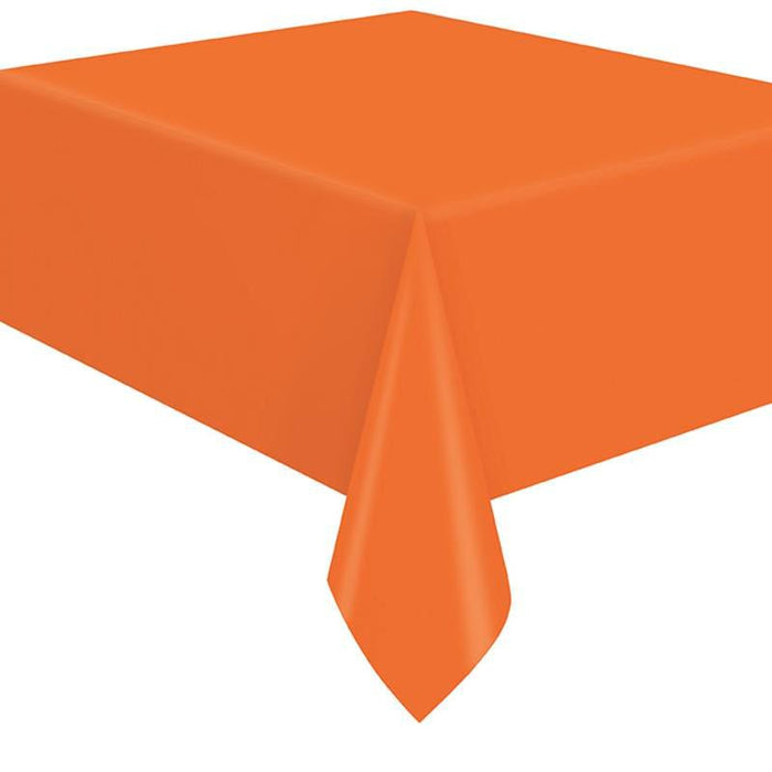 Pumpkin Orange Plastic Tablecover | 1ct - Zurchers
