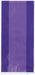 Pack of thirty purple cellophane bags displayed flat showing the translucent material and white fringed bottom edge.
