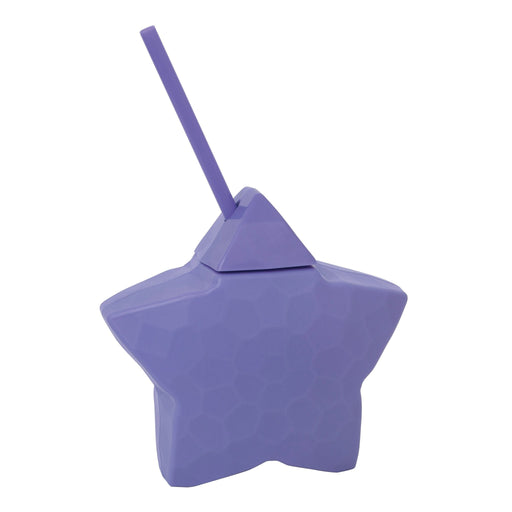 Purple Star Shaped Cup w/Straw | 1ct