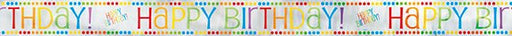 Rainbow Birthday Banner 12ft | 1ct