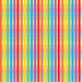 Colorful vertical striped wrapping paper with rainbow-colored bands including yellow, blue, purple, orange, green, and red, each decorated with rows of small polka dots in coordinating colors.