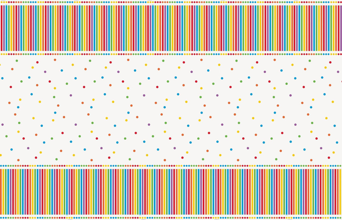 1ct Tablecover Plastic Rainbow Birthday - party supplies