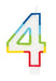 Rainbow Number 4 Candle - Party Supplies