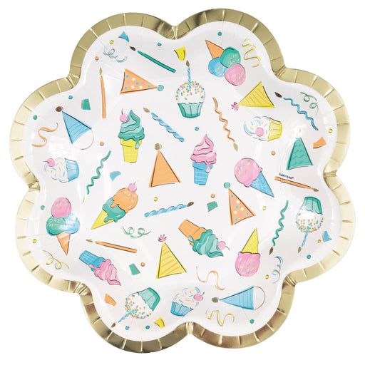 Rainbow Sweets Shaped Plates W/ Foil 8in | 8ct