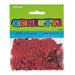 Package of red heart-shaped confetti with net weight 14.17g displayed against a green and blue branded label.