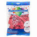 Bag of 50 red 12-inch round latex balloons labeled Funsational with colorful balloon graphics and stars on the blue and white packaging.