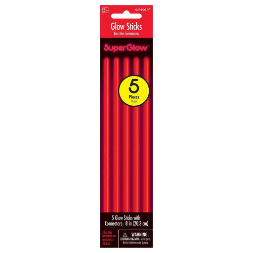 Red Glow Sticks 8" | 5ct