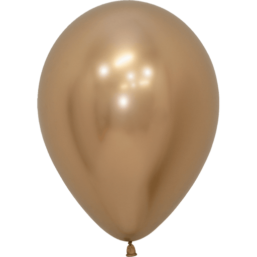 Reflex Gold Latex Balloon w/ Helium & Hi-Float, 11" | 1 ct