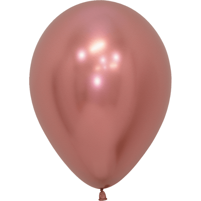 Reflex Rose Gold Latex Balloon w/ Helium & Hi - Float, 11" | 1 ct - Zurchers