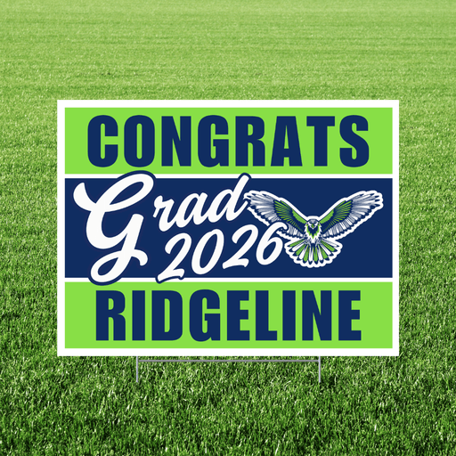 Ridgeline UT Grad Yard Sign 18x24" | 1ct