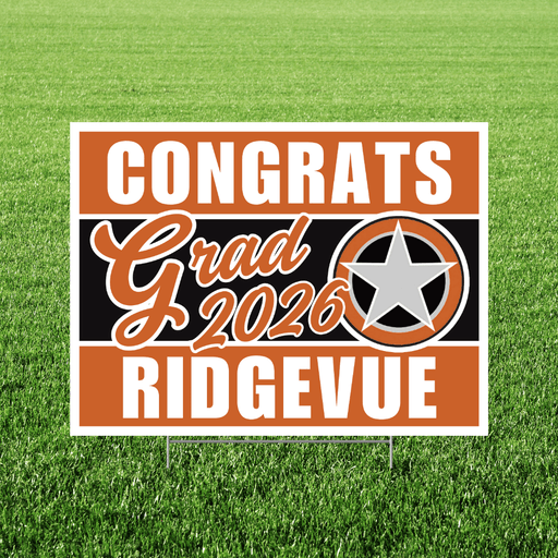 Ridgevue High School Grad Yard Sign 24" x 18" | 1 ct