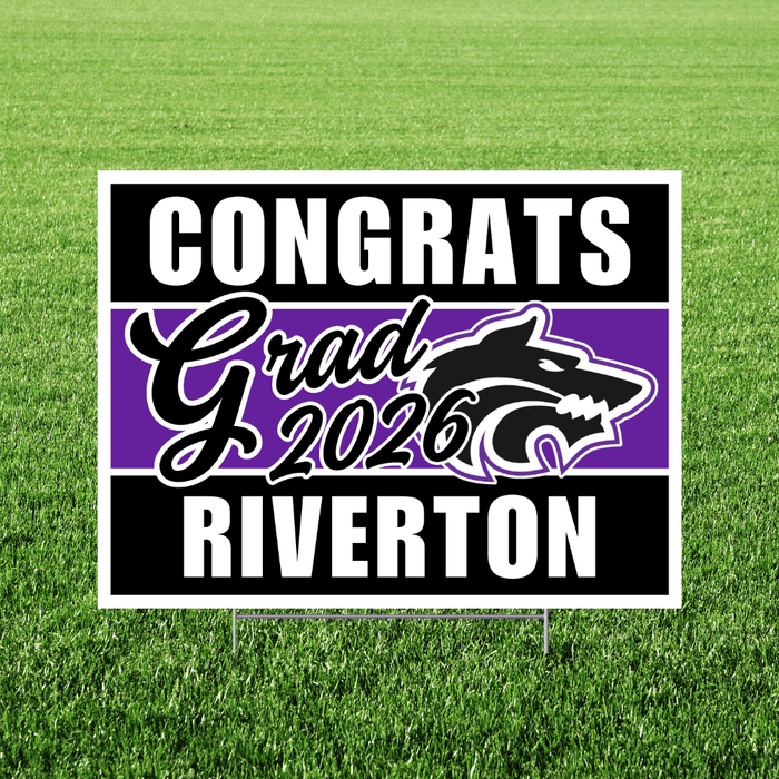 Riverton High School Grad Yard Sign 24" x 18" | 1 ct - Zurchers