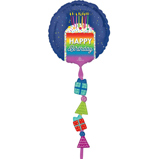 Rainbow Slice Birthday Airwalker 24"x68" | 1ct