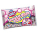 Pink and yellow packaged bag of Dubble Bubble assorted gum featuring large pink bubbles and colorful wrapped candies visible through clear plastic window.