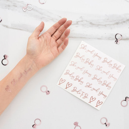 Rose Gold She Said Yass Temporary Tattoos | 26ct