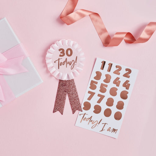 Rose Gold Today I Am Birthday Badge | 1ct