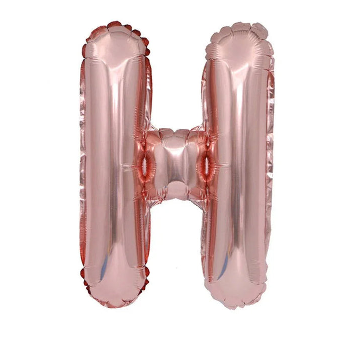 Air Filled Rose Gold Mylar Letter Balloon, 16" | 1 ct - Zurchers