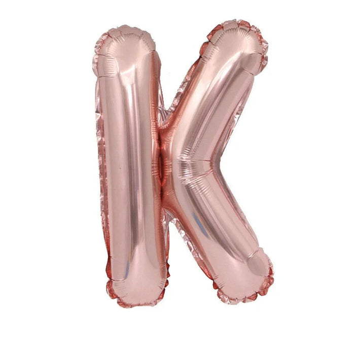 Air Filled Rose Gold Mylar Letter Balloon, 16" | 1 ct - Zurchers