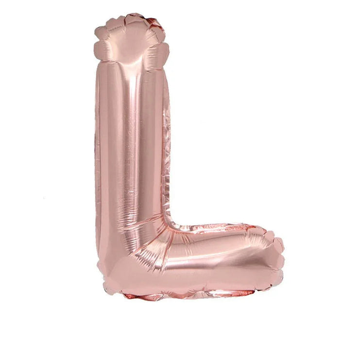 Air Filled Rose Gold Mylar Letter Balloon, 16" | 1 ct - Zurchers