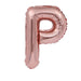 Air Filled Rose Gold Mylar Letter Balloon, 16" | 1 ct - Zurchers