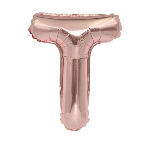 Rose Gold Mylar ''T'' Letter Balloon, 16" | 1 ct