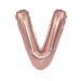 Air Filled Rose Gold Mylar Letter Balloon, 16" | 1 ct - Zurchers