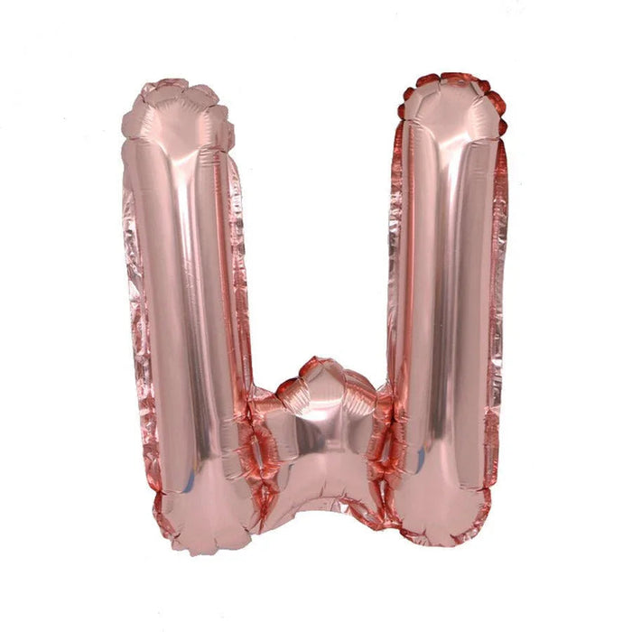 Air Filled Rose Gold Mylar Letter Balloon, 16" | 1 ct - Zurchers