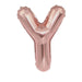 Air Filled Rose Gold Mylar Letter Balloon, 16" | 1 ct - Zurchers