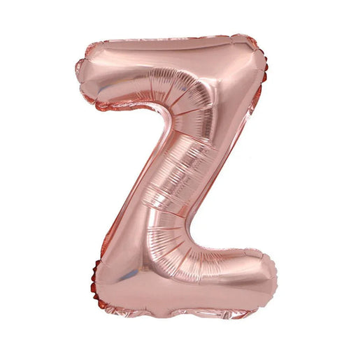 Air Filled Rose Gold Mylar Letter Balloon, 16" | 1 ct