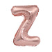 Air Filled Rose Gold Mylar Letter Balloon, 16" | 1 ct - Zurchers