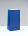 Tall royal blue paper bag standing upright against a white background, shown as a single item example from a twelve-count package.