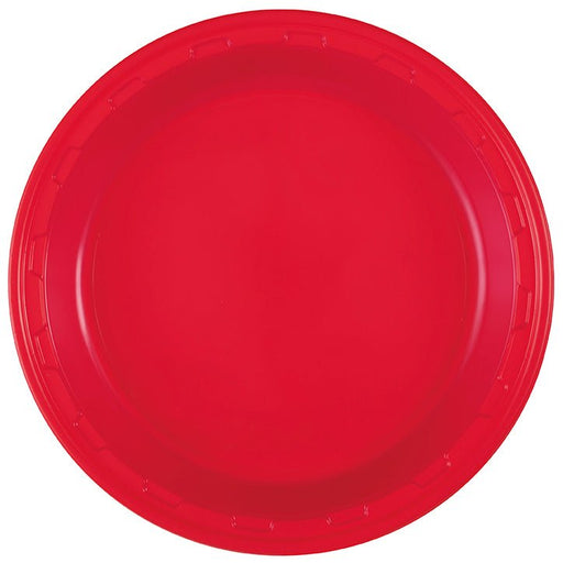 Ruby Red Plastic Plate 10in | 50ct