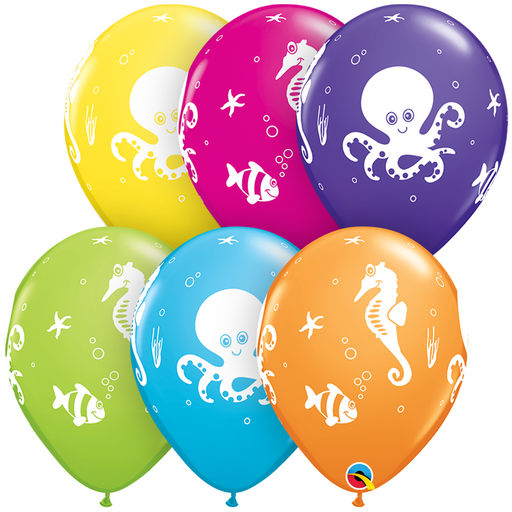 Fun Sea Creatures Latex Balloon, 11" (6 colors)