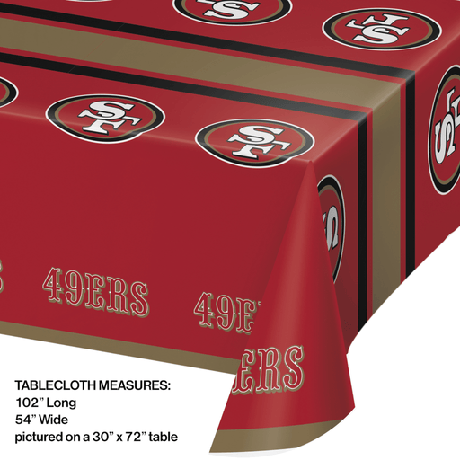 San Francisco 49ers Plastic Tablecloth | Tailgate Party Decor