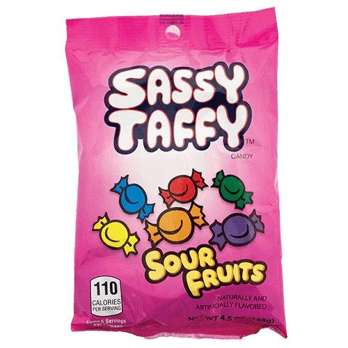Sassy Sour Fruits Salt Water Taffy 4.5oz | 1 ct