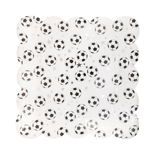 Scattered Soccer Ball Paper Plate 10" | 8 ct