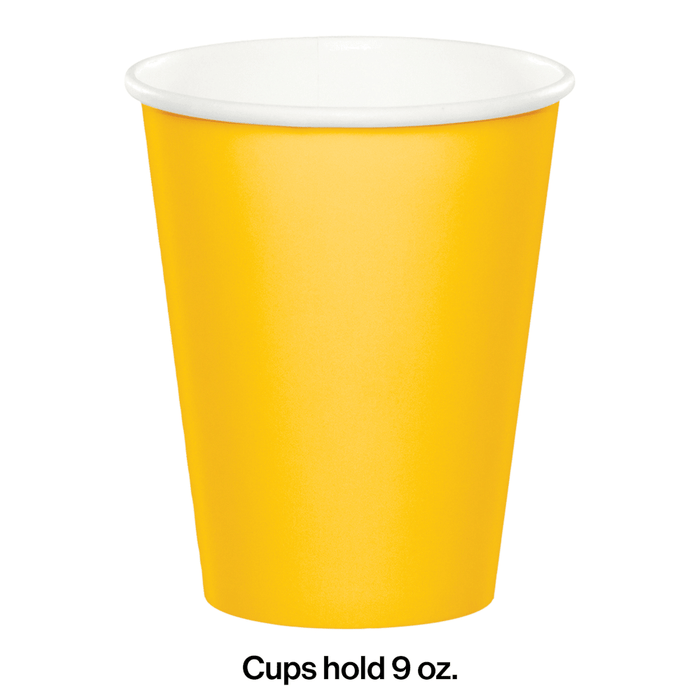 School Bus Yellow 9oz Hot/Cold Cups | 24ct - Zurchers
