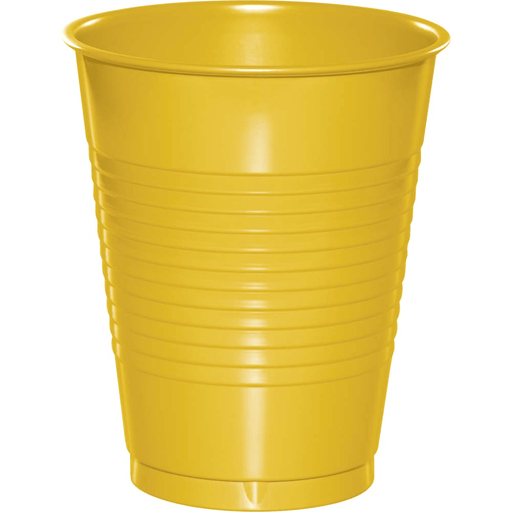 School Bus Yellow Premium 16oz Plastic Cups | 20ct