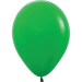 Single shamrock green latex balloon with a rounded oval shape and glossy finish, tied with a dark knot at the base.
