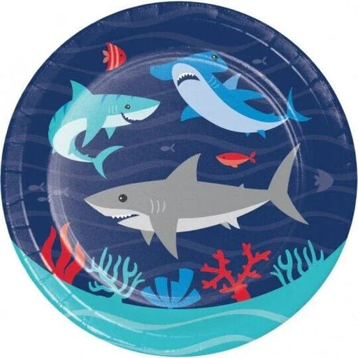 Shark Party Paper Plates 7" | 8ct