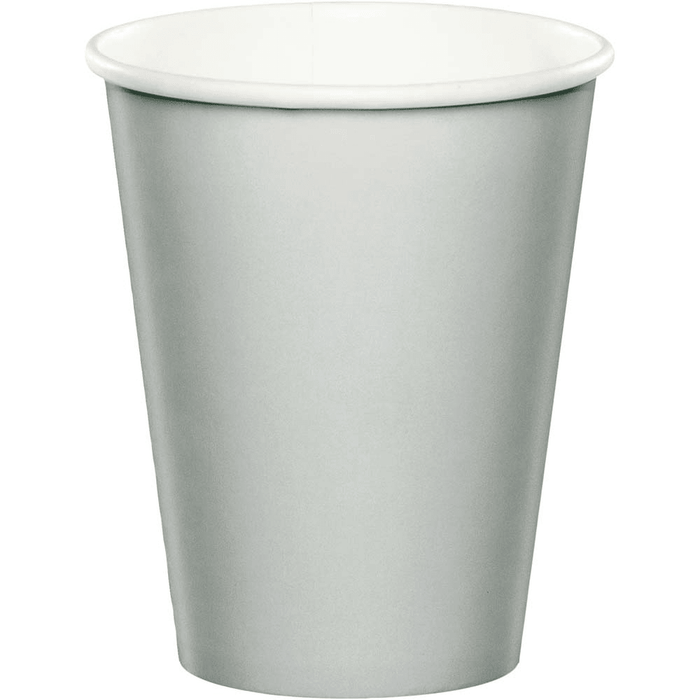Shimmering Silver 9oz Hot/Cold Cups 24 | ct - Zurchers
