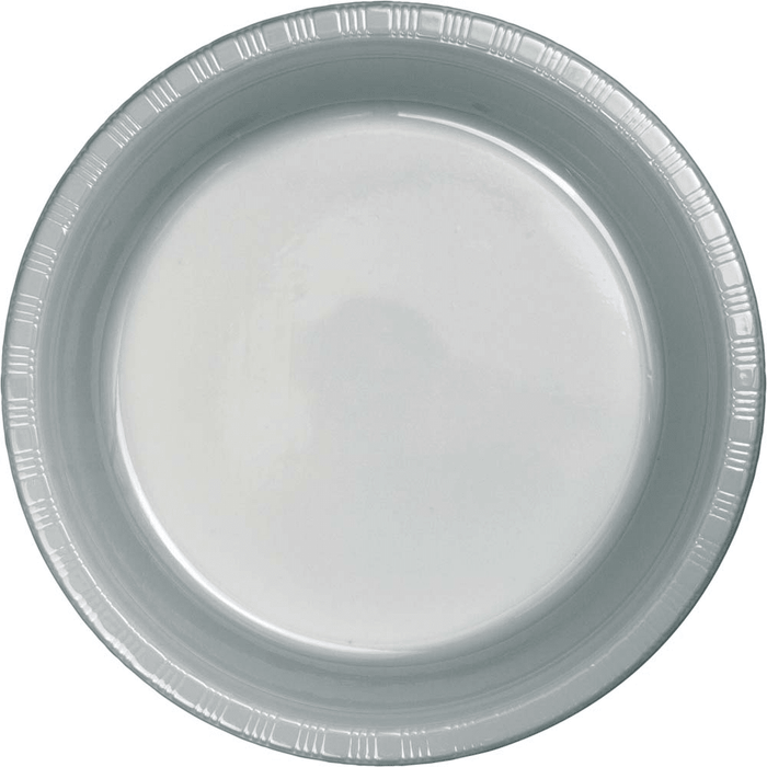 Shimmering Silver Premium Plastic Banquet Plates 20 | ct - Zurchers