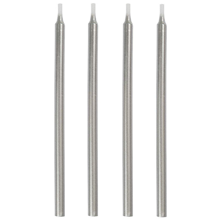 12ct Silver Candles 5in 