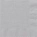 40ct Dinner Napkins Silver - Party Supplies