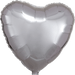 1ct Silver Heart Mylar Balloon 18"