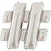 Silver foil balloons shaped as the number forty-four symbol with a reflective metallic finish and small attachment points at the top.