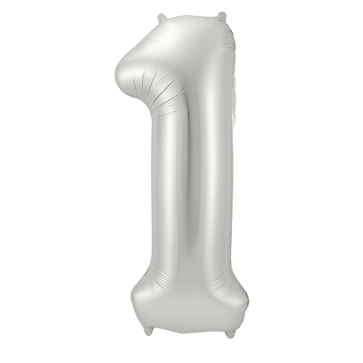 Silver Jumbo Number Balloons 34"