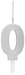 Silver Number 0 Sparkler Candle - Party Supplies