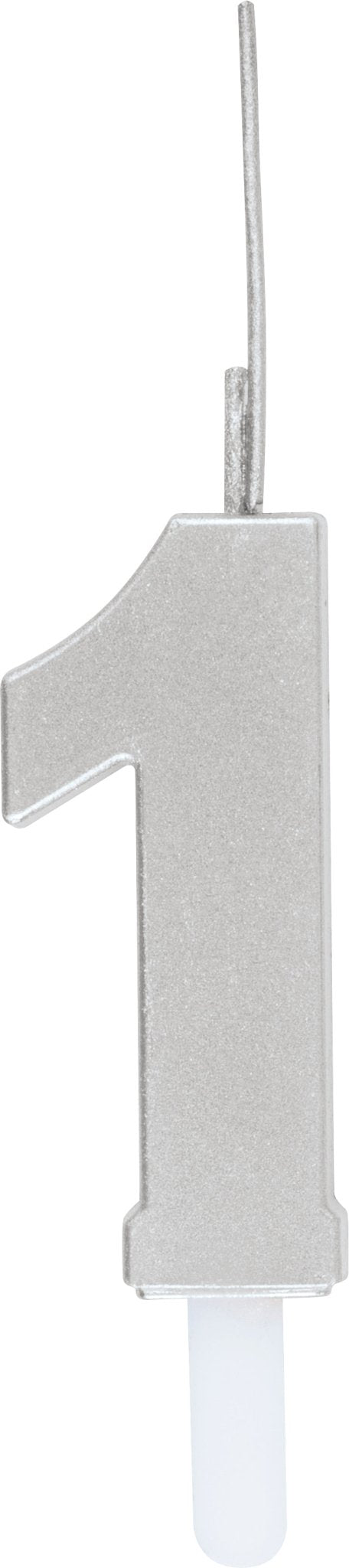 Silver Number 1 Sparkler Candle | 1ct